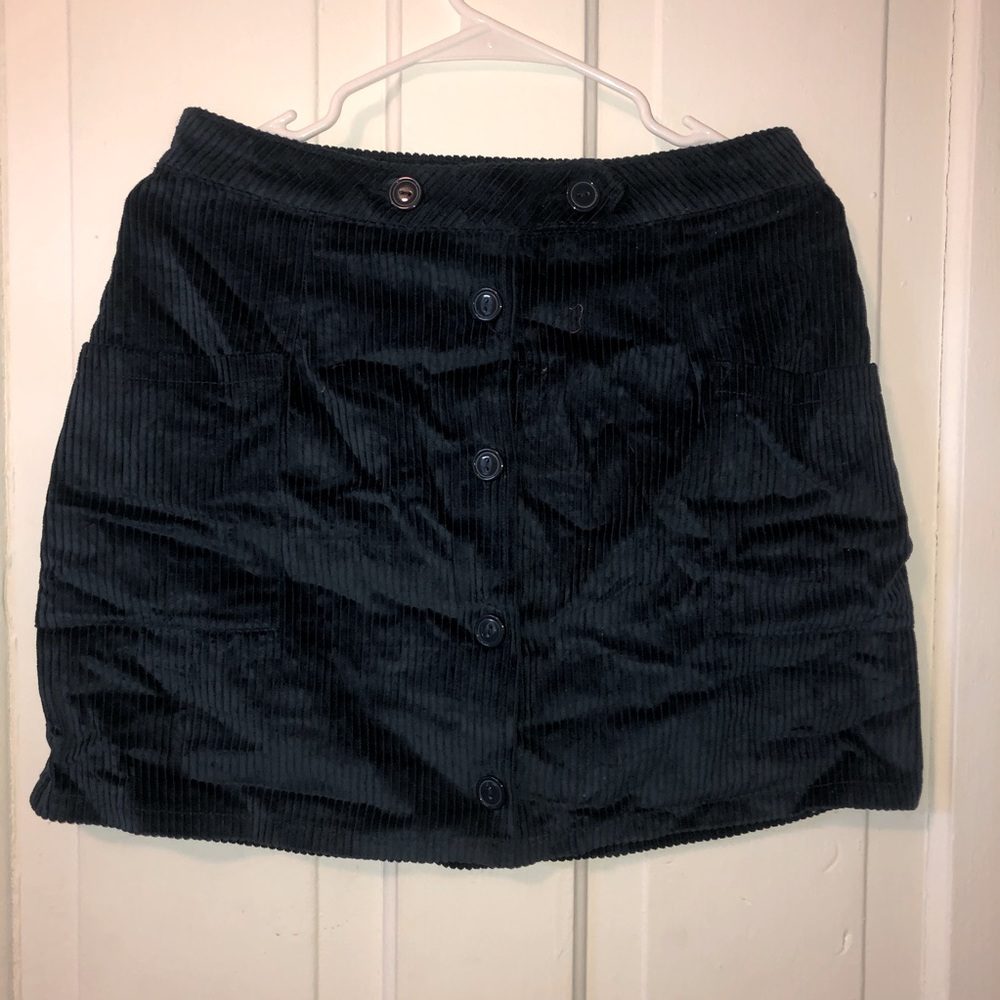 Button up corduroy skirt